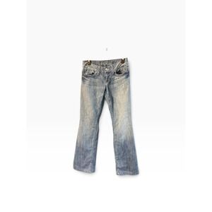 Guess Premium Women Light Wash Stretch Bootcut Jeans Embroidered Pockets Size 28